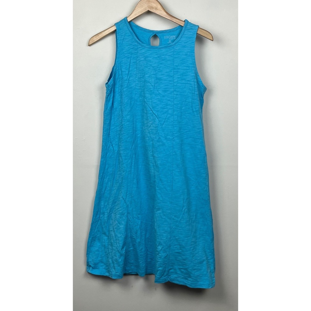 Escape Habitat Clothes Slub Knit Tank Dress XS Blue Boho Cottagecore